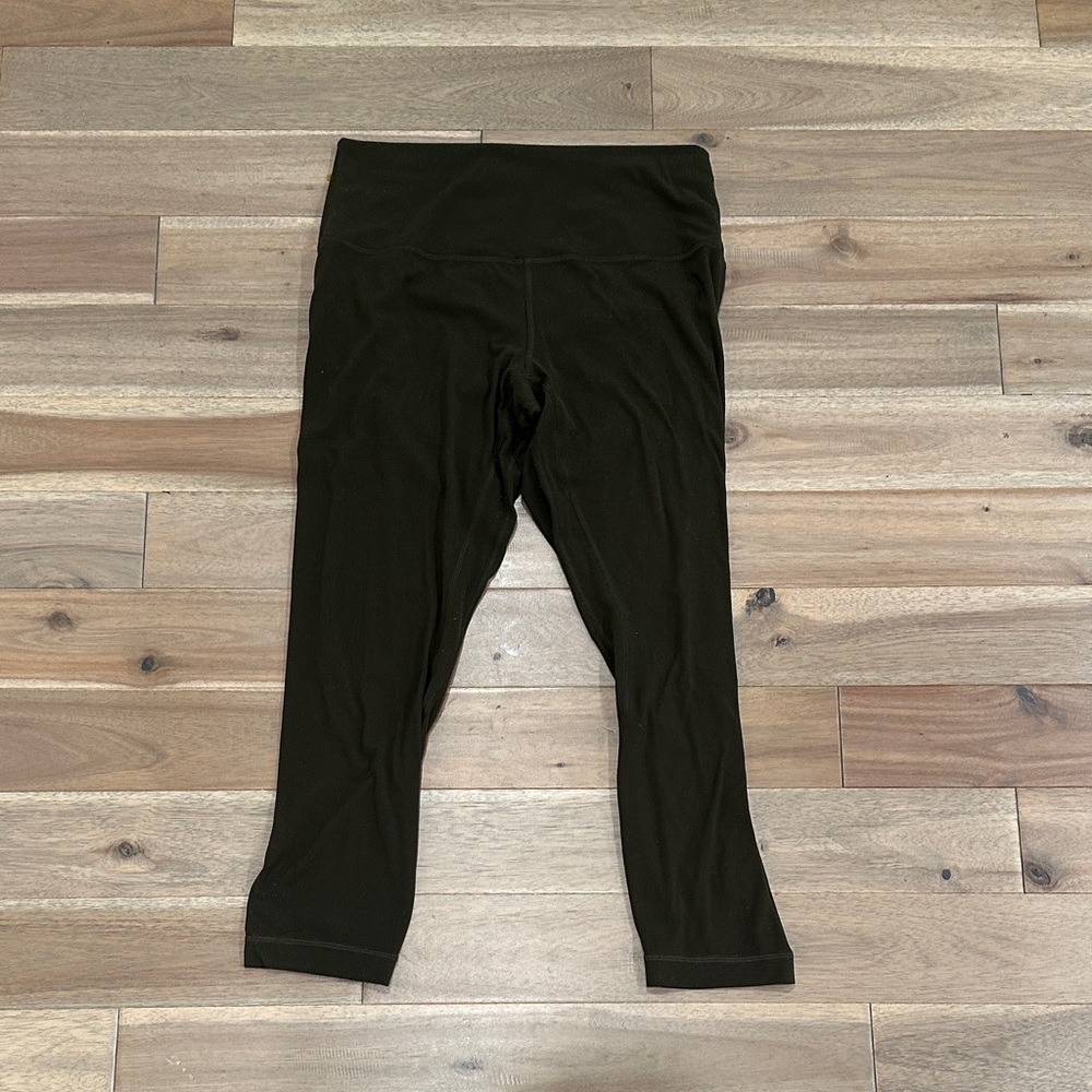 lululemon athletica dark olive green crop Leggings 4 for $20